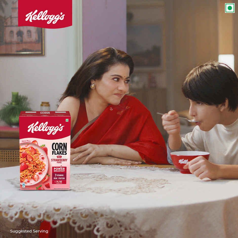 Kellogg's Corn Flakes Real Strawberry | Power Breakfast | 7 Vitamins