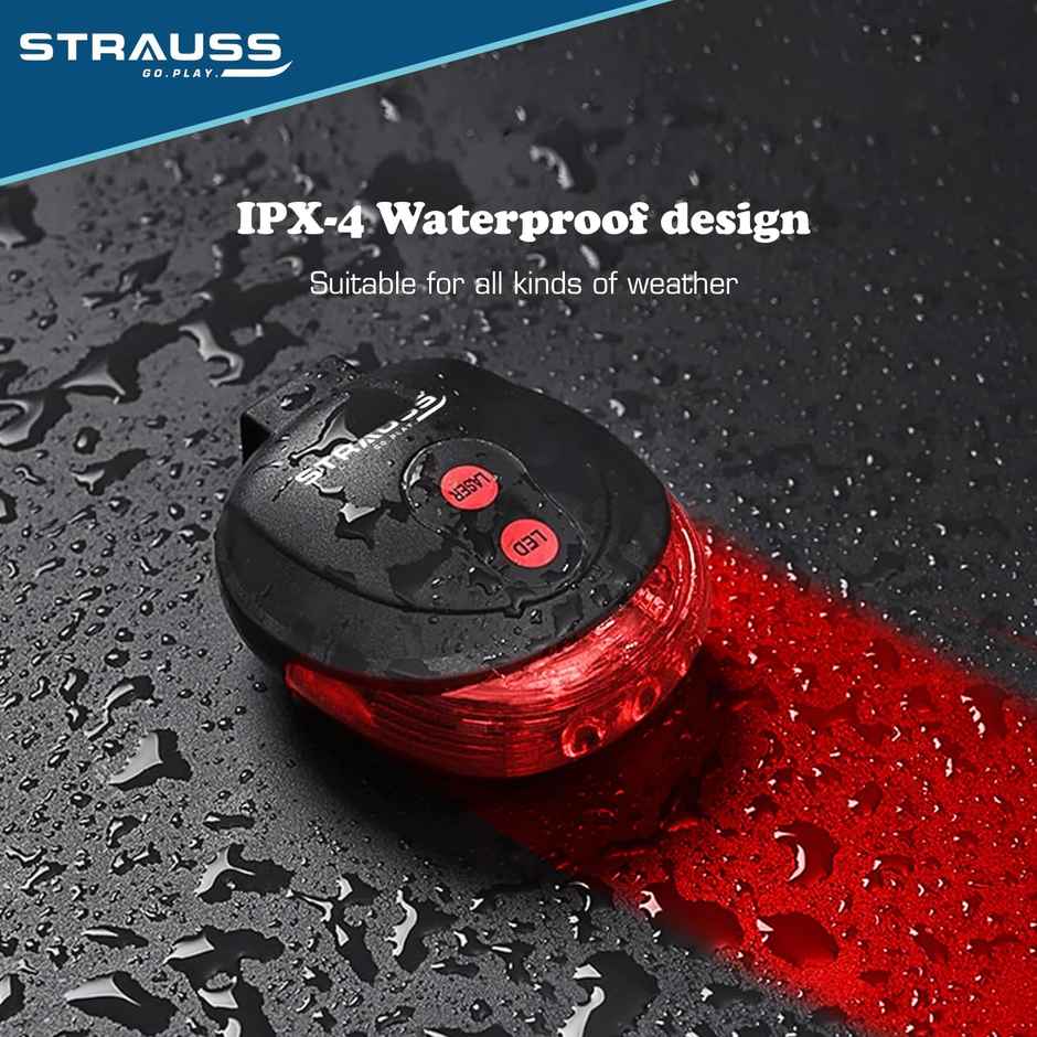 Strauss Bicycle Flash Tail Light With Laser | Black