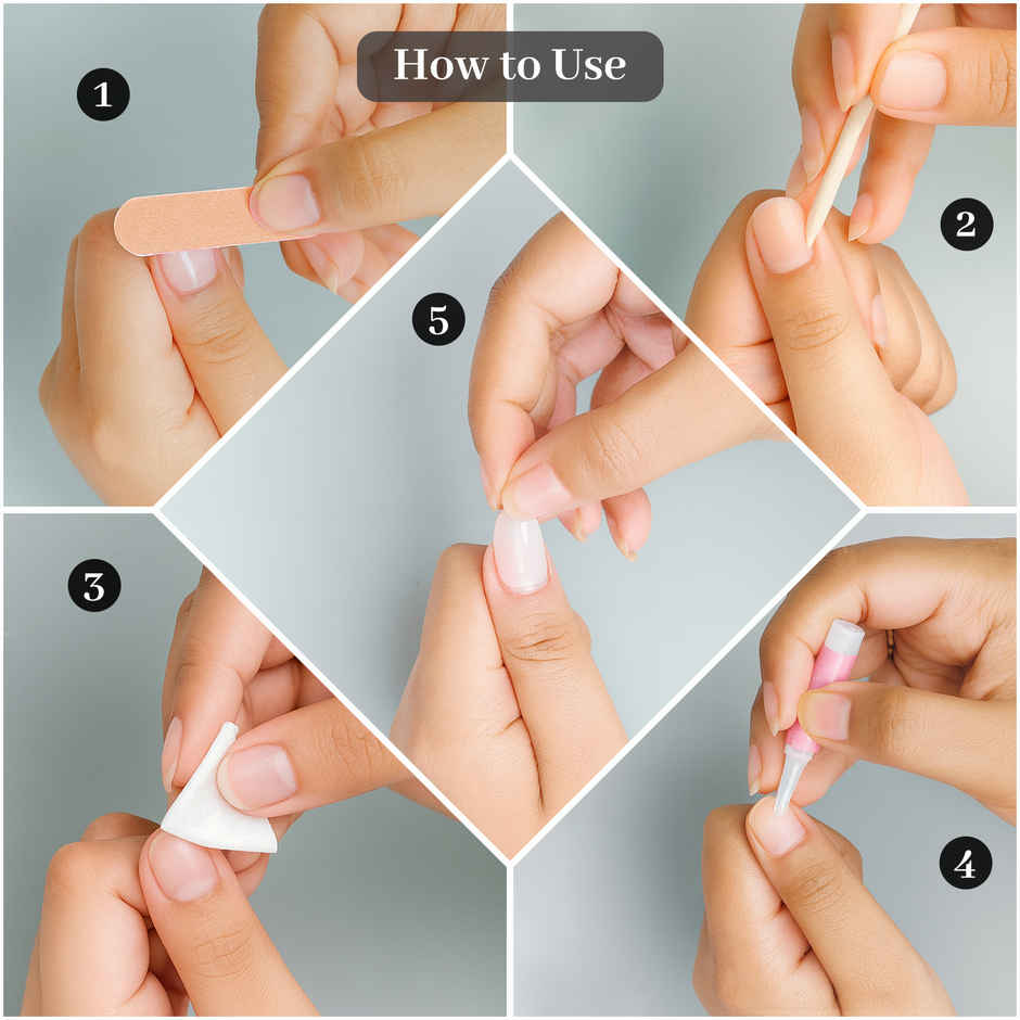 ENN Beauty Insta Nails Reusable UV Coated Press On Kit Mocha Melt Medium Almond