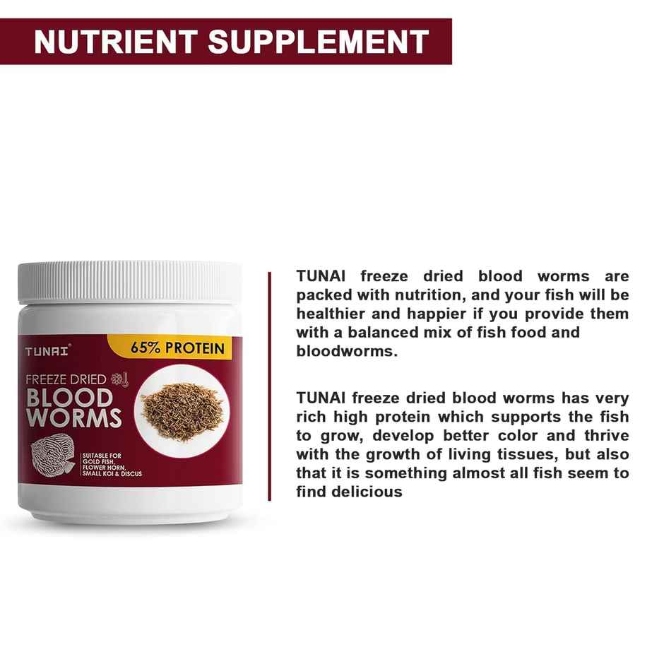 Tunai Freeze Dried Blood Worms
