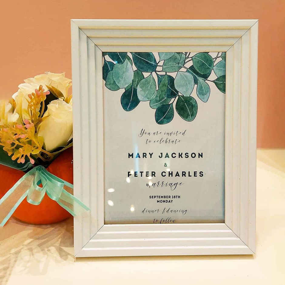 Art Street Premium 3D Table Top Photo Frame | Designer Picture Frames | White | Size 4 x 6 inch