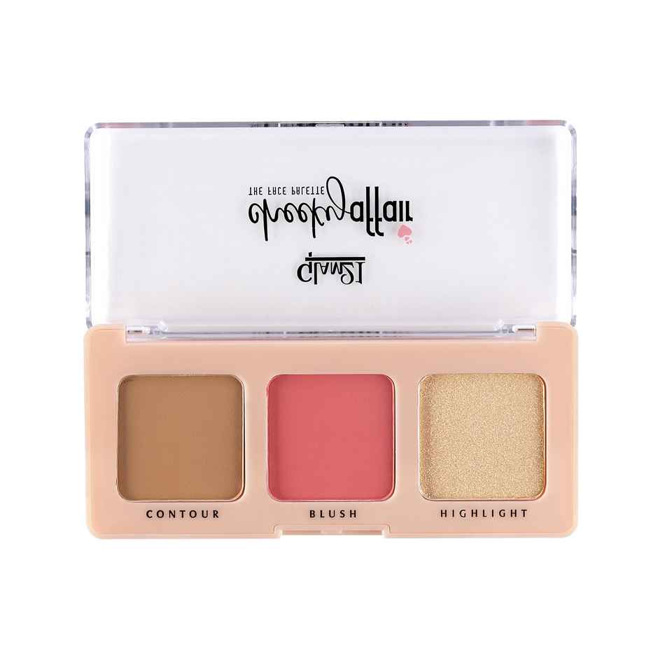 Glam21 Cheeky Affair the Face Palette | Palette 3 in 1 Contour, Blush & Highlight Palette-sweet