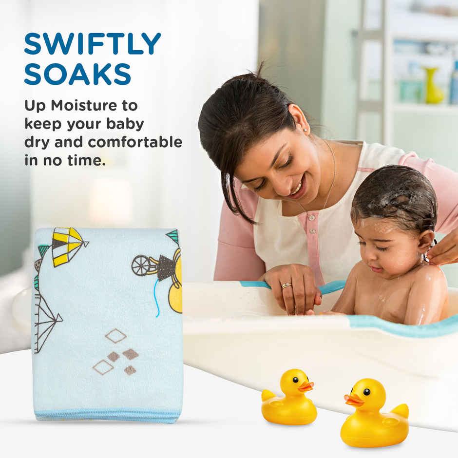 Mee Mee Micro Fiber Baby Bath Towel | 0-3 yrs