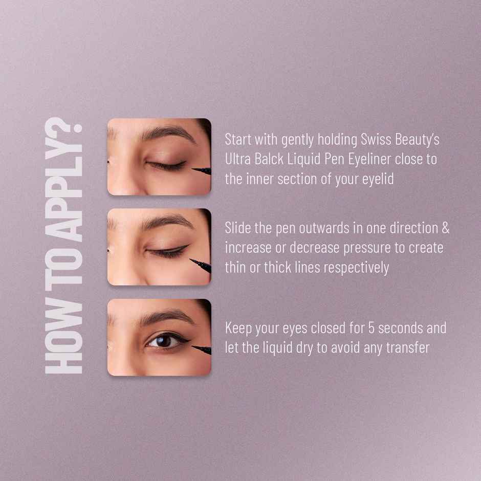 Swiss Beauty Liquid Pen Eyeliner - Black