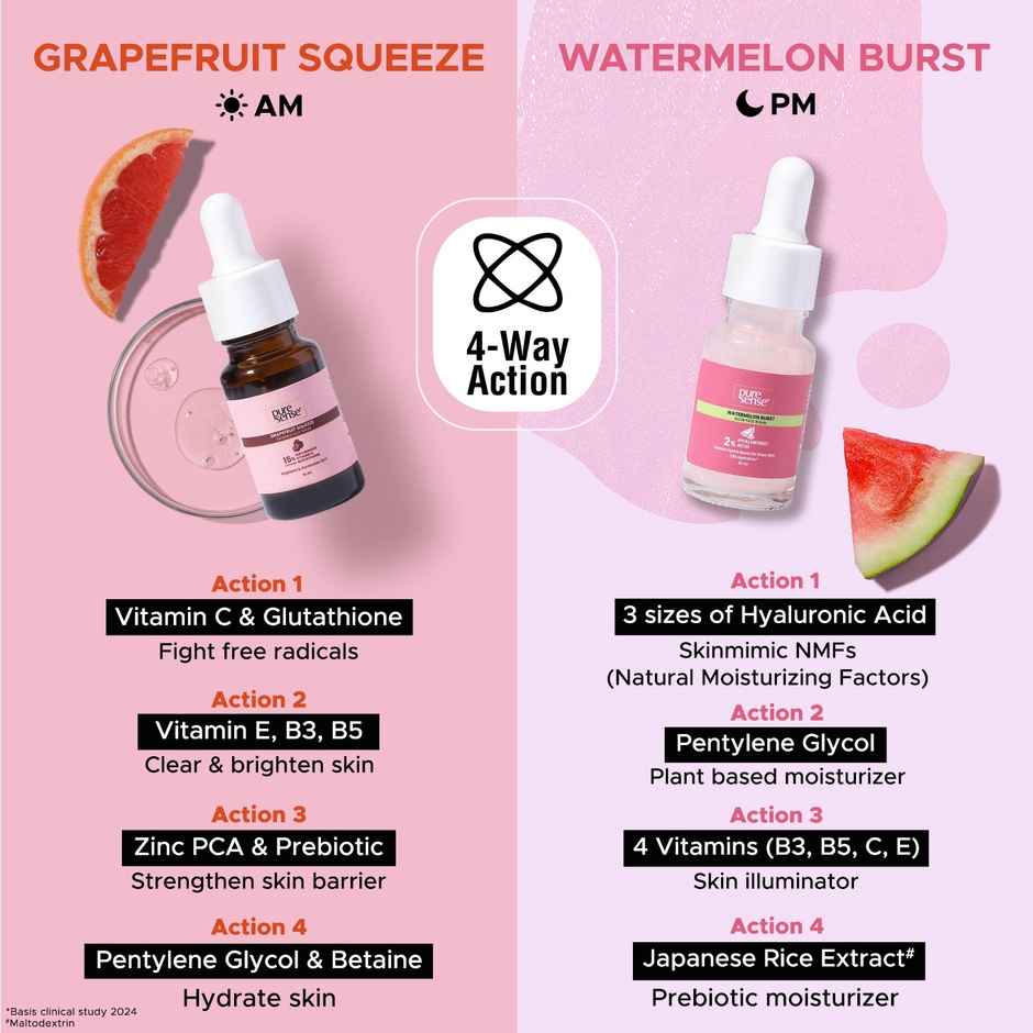 Puresense Illuminating Glow Kit - Grapefruit Vitamin C & Watermelon Burst Hyaluronic