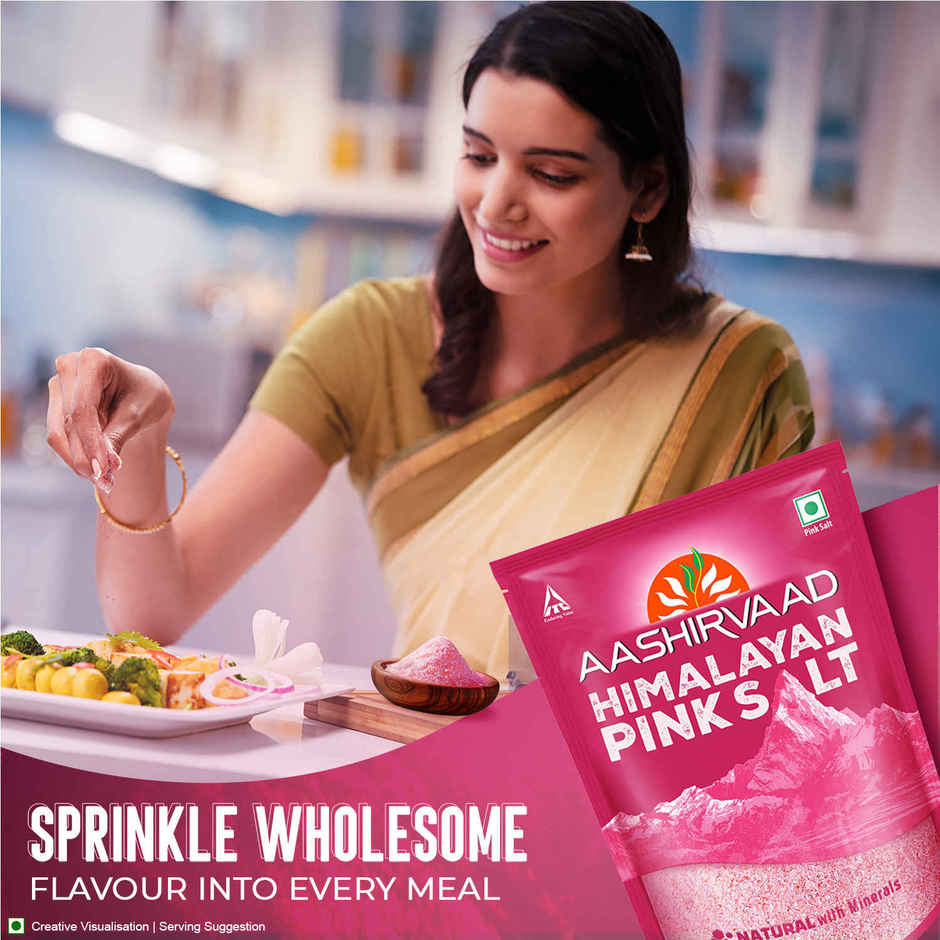 Aashirvaad Himalayan Pink Salt | Sendha Namak/Rock Salt