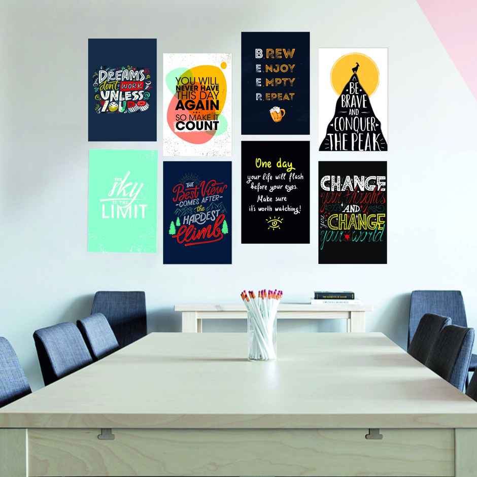 Paper Plane Design Motivational Wall Posters | Set of 10 | (12 Inch x 18 Inch) D85