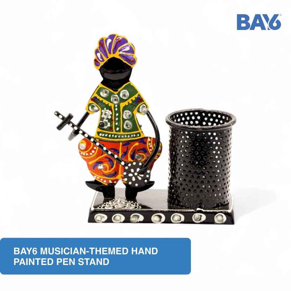 BAY6 Musician-Themed Handpainted Pen Stand