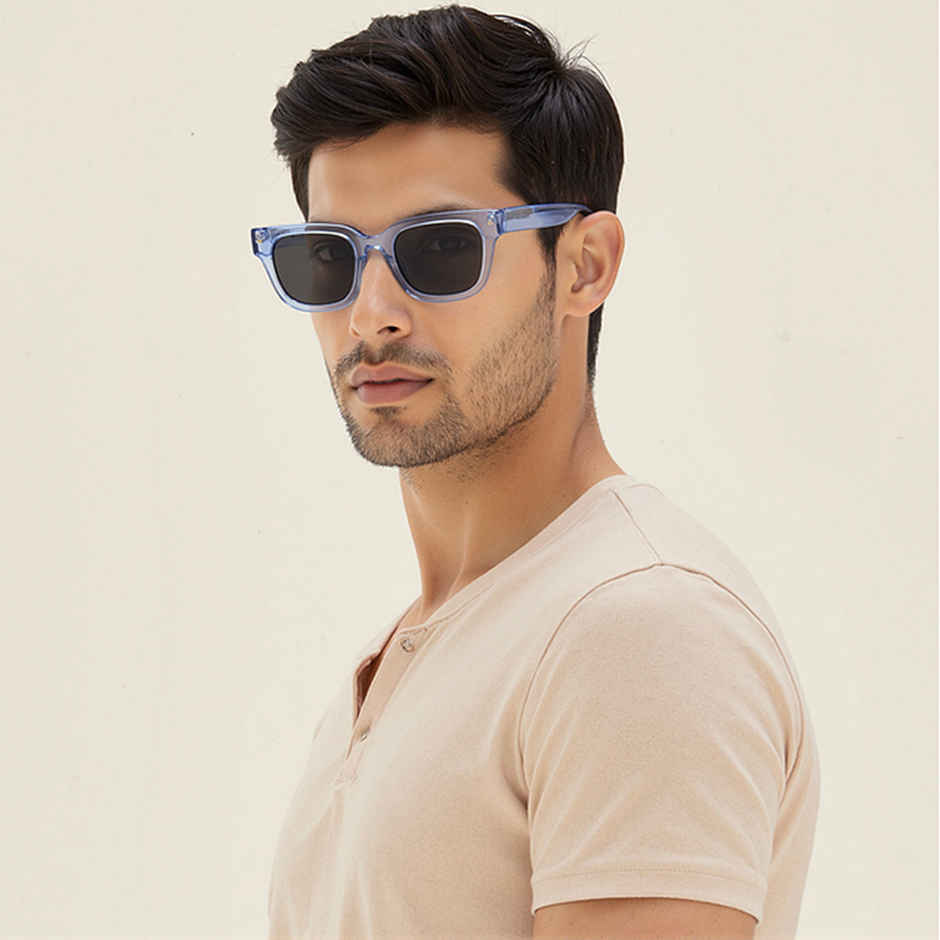 John Jacobs By Lenskart Unisex Metal Sunglasses | Blue - M