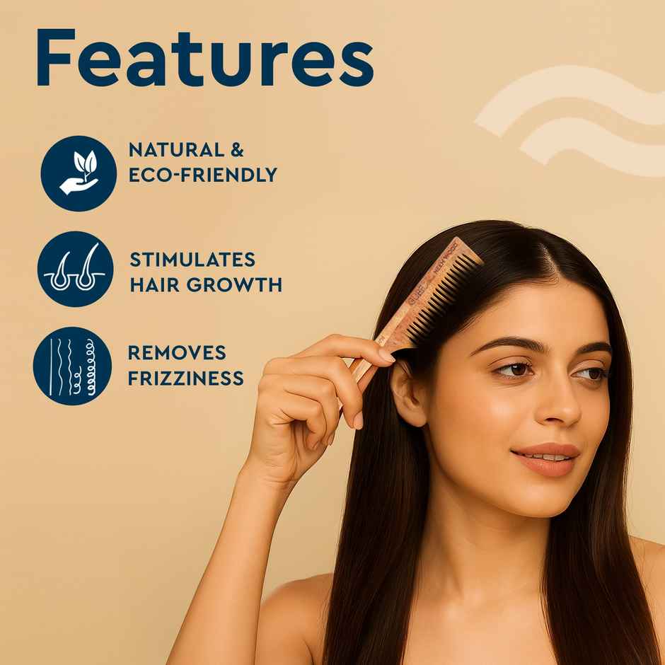 Gubb Tail Neem Wood Comb