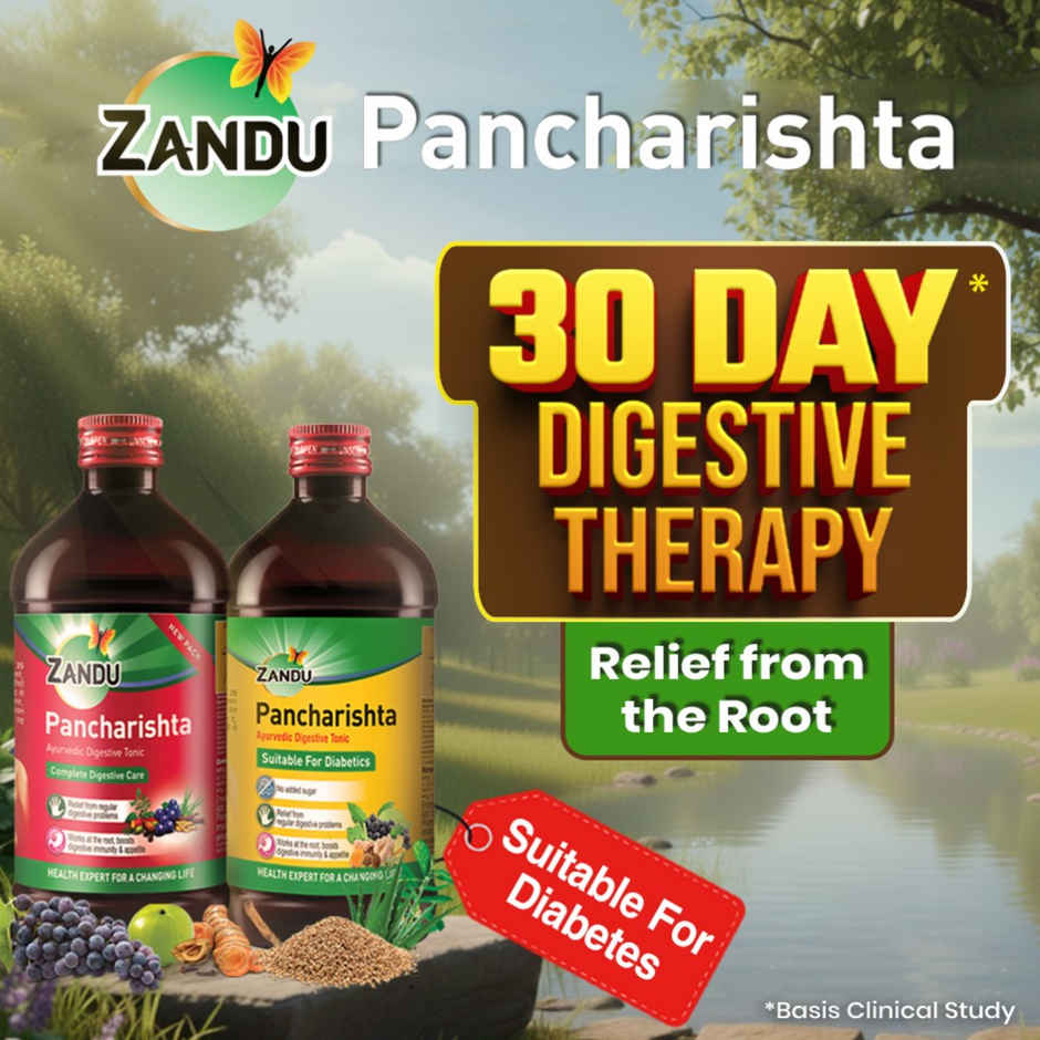 Zandu Pancharishta Ayurvedic Digestive Tonic, Suitable for Diabetics