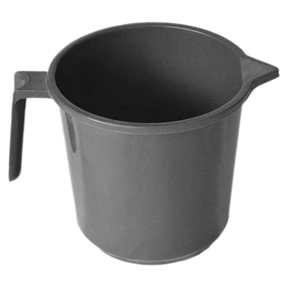 Kuber Industries Plastic Lightweight | Unbreakable Bathroom Mug 1.5 litre (Grey | Pack of 2)