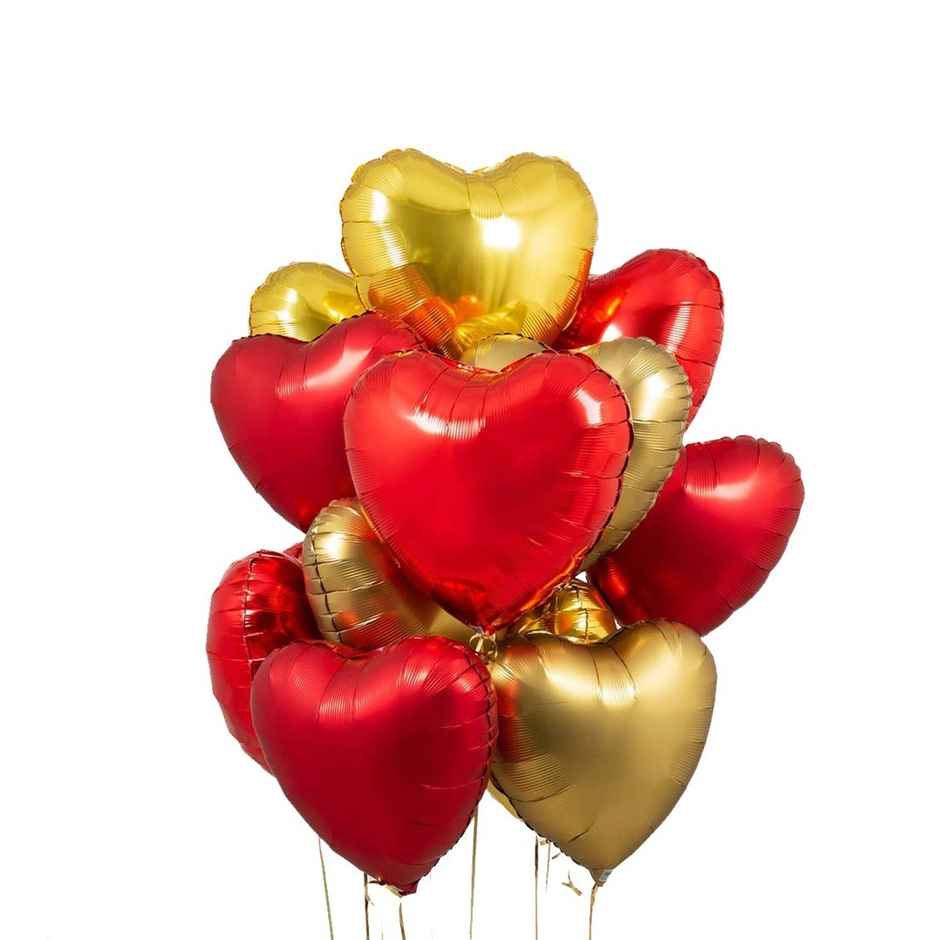 Red Heart Balloons For Decoration | Party Propz
