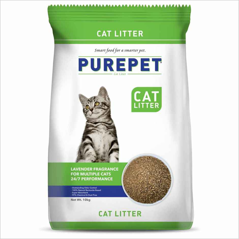Purepet Lavender Fragrance Cat Litter for Multiple Cats Pet Litter Tray Refill