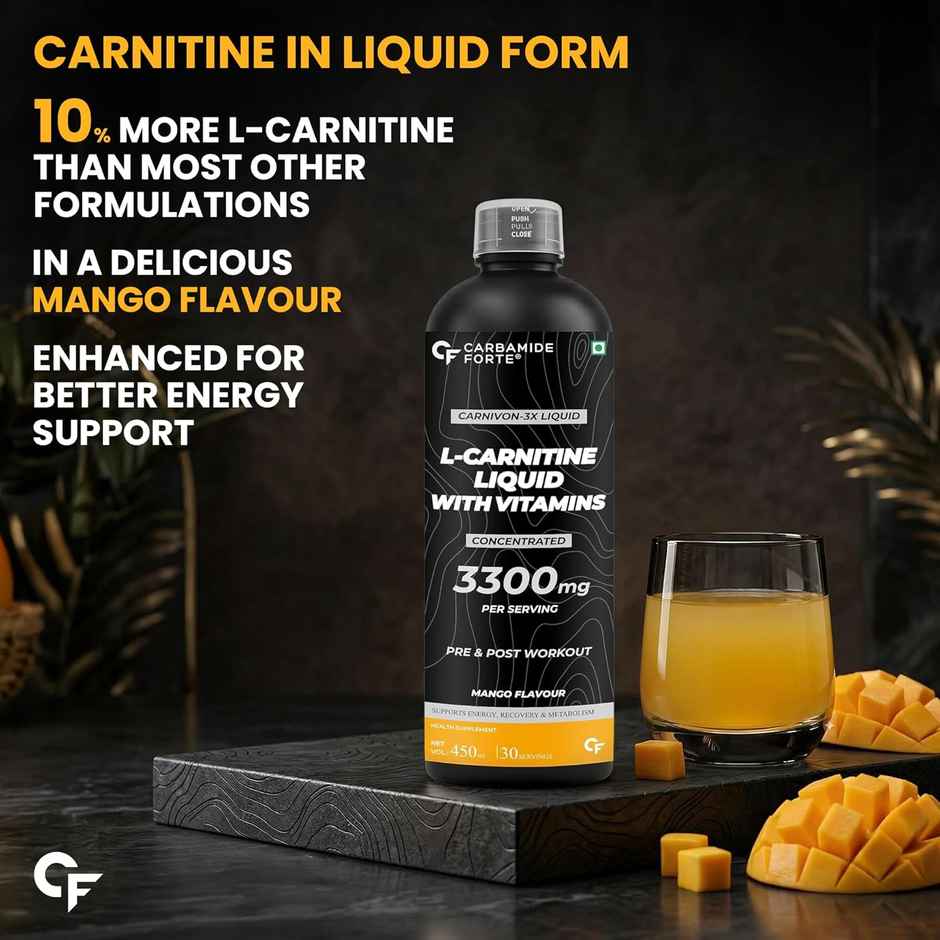 Carbamide Forte L Carnitine Liquid 3300mg L-Carnitine Liquid With Vitamins L'Carnitine Supplement