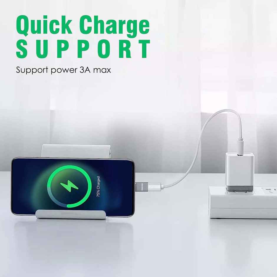 Sounce USB Type C Female to USB Male OTG Adapter Portable High-Speed Data Transfer, Compatible and Works with Laptops, Tablets, Smartphone, Chargers and More Devices with Standard USB A Interface - Grey