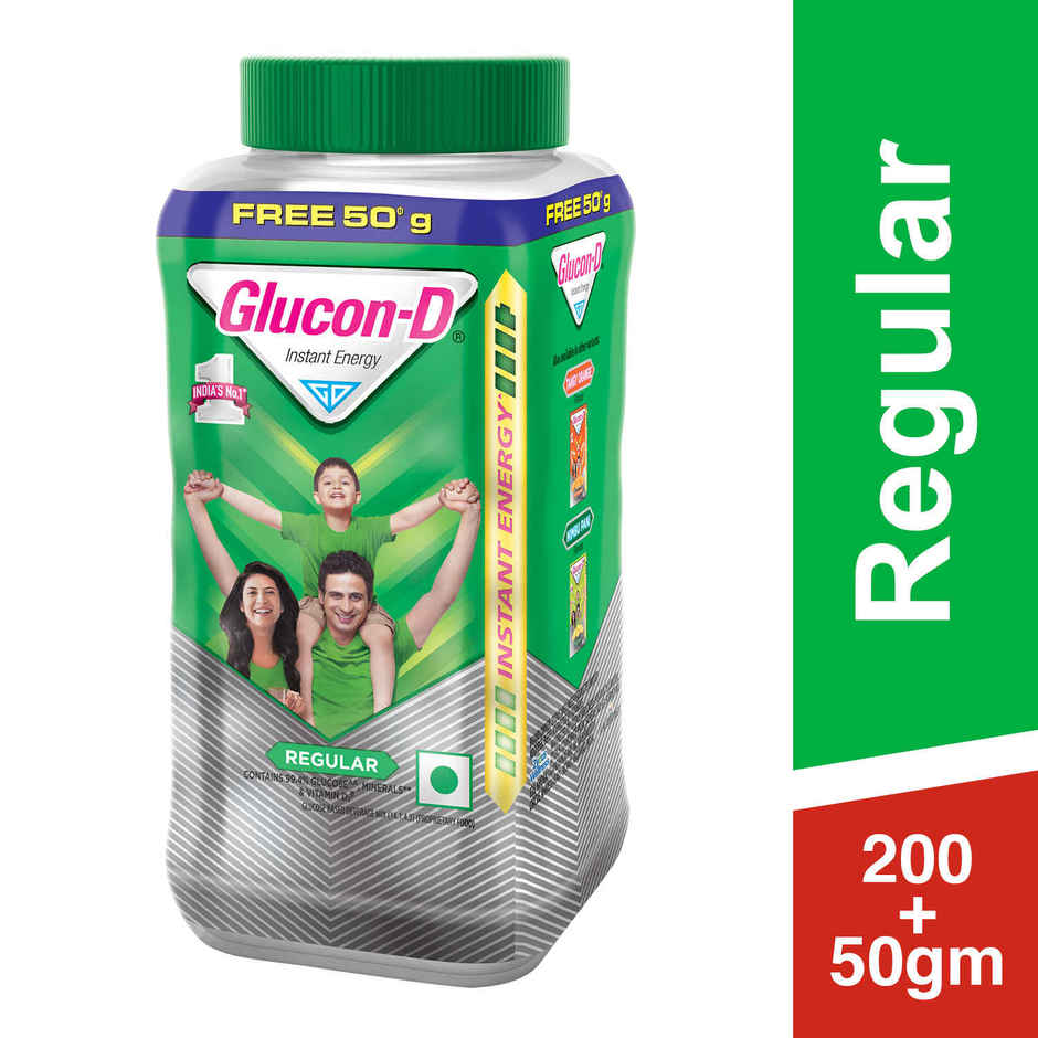 Glucon-D Regular with 3 Benefits of Energy, Recovery, and Immunity