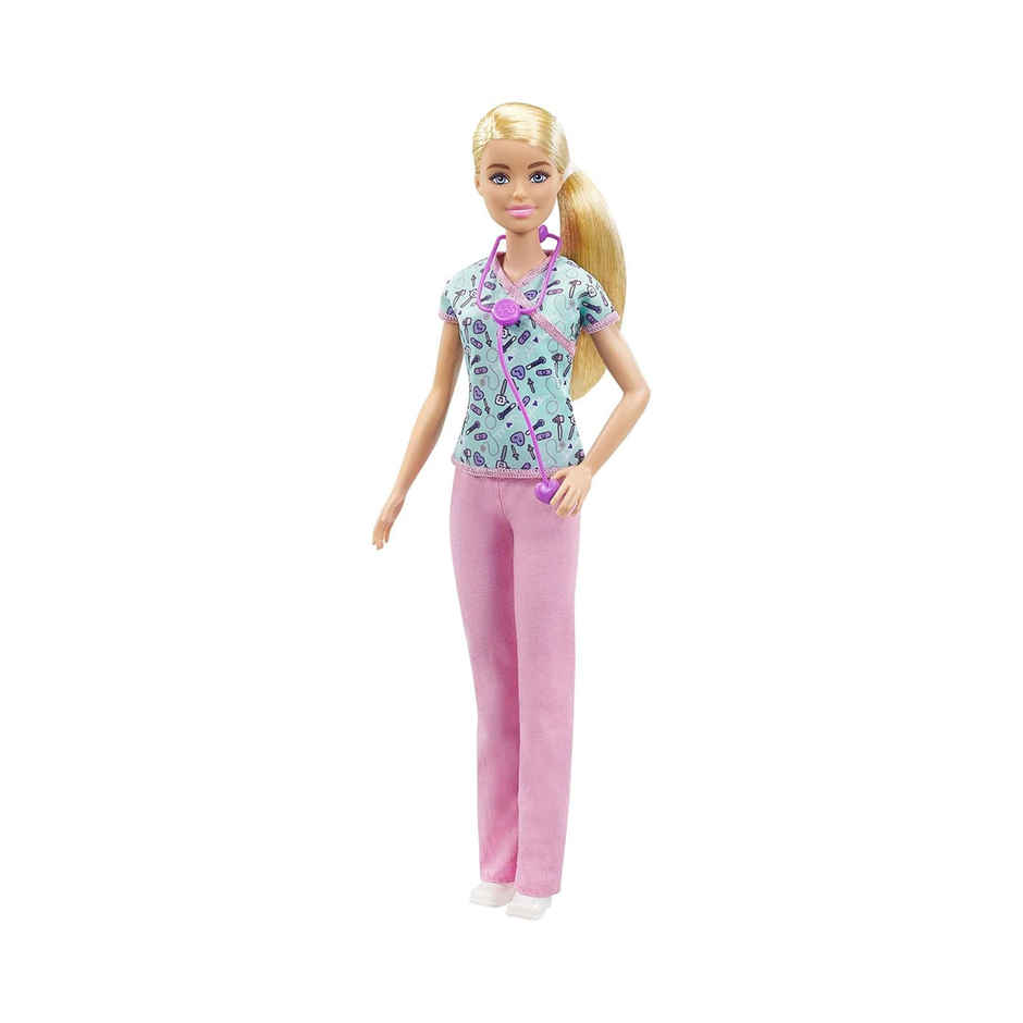 Mattel Barbie Nurse Mattel Blonde Doll (12-in/30.40-cm) & Accessory, Great Gift for Ages 3 Years Old & Up