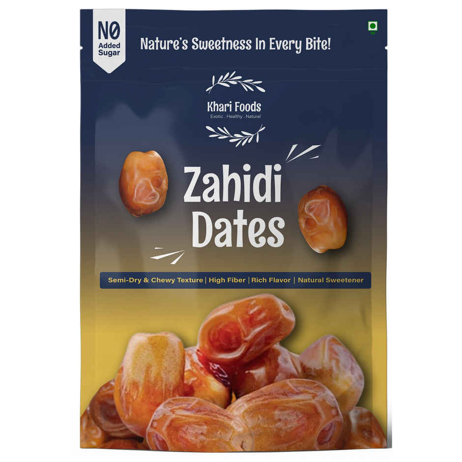 Khari Foods Zahidi Dates | Chewy Texture Khajur, Dry fruit Khajoor