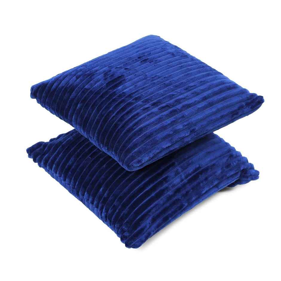 Status Ribbed Memory Foam Cushion 40 x 40 Cm - Blue