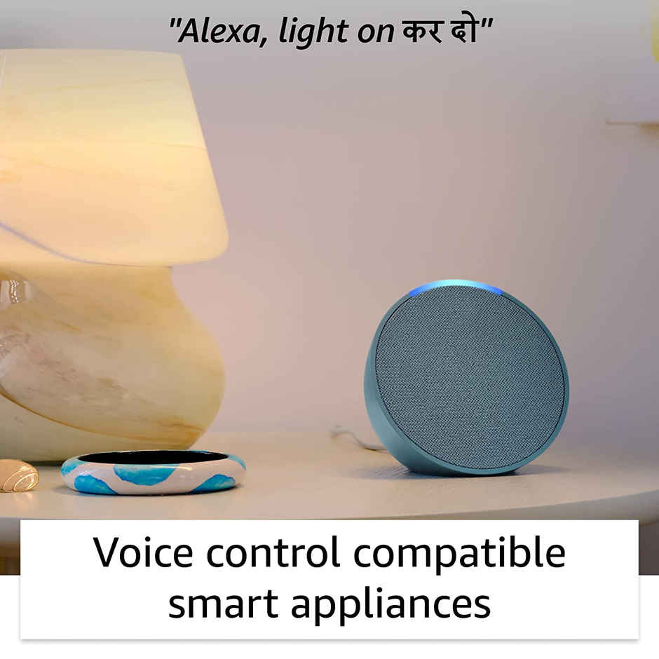 Amazon Echo Pop White | Smart speaker with Alexa and Bluetooth