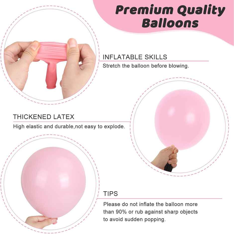 Party Propz Metallic Balloons |Light Pink