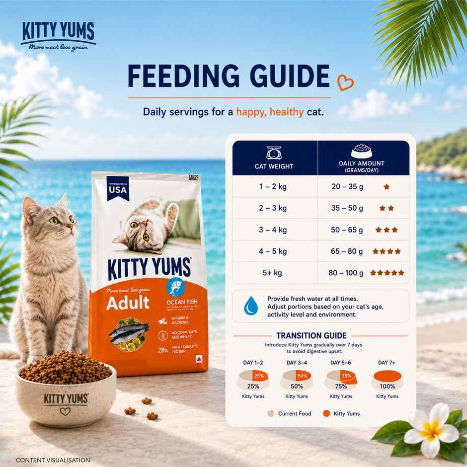 Kitty Yums Adult Cat Dry Food Ocean Fish