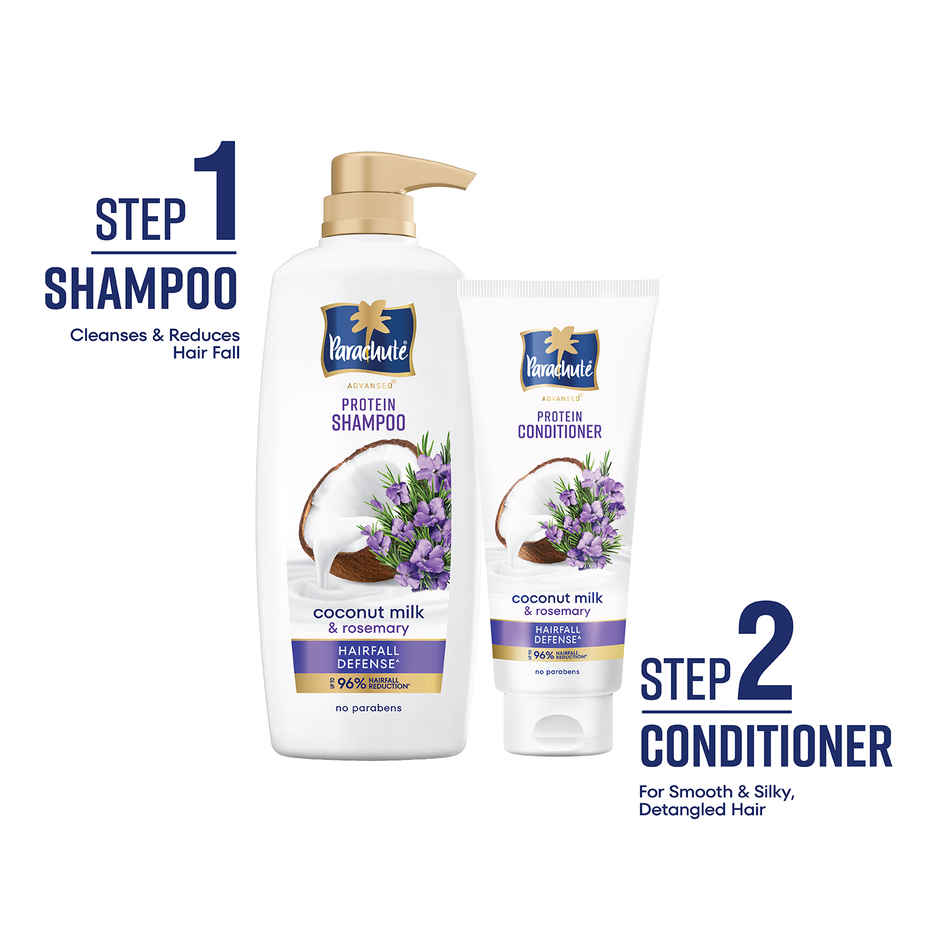 Parachute Advansed Hair Fall Defense Protein Conditioner | Coconut Milk & Rosemary | Paraben-free