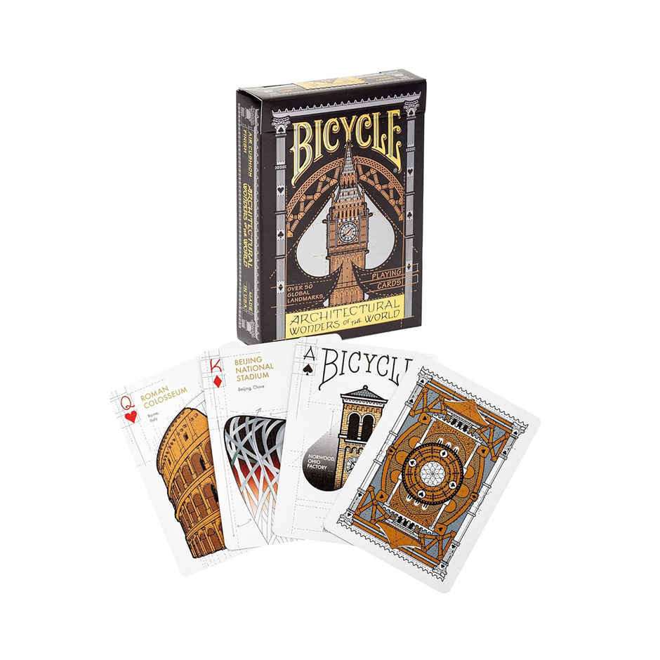 Parksons Bicycle Architectural Wonders Playing Cards