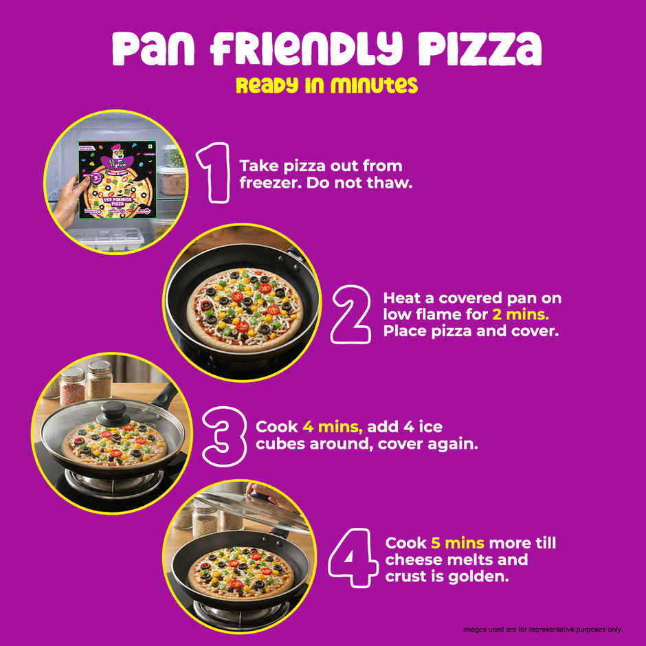 HyFun Veg Paradise Pizza, Cheesy Snack | Frozen