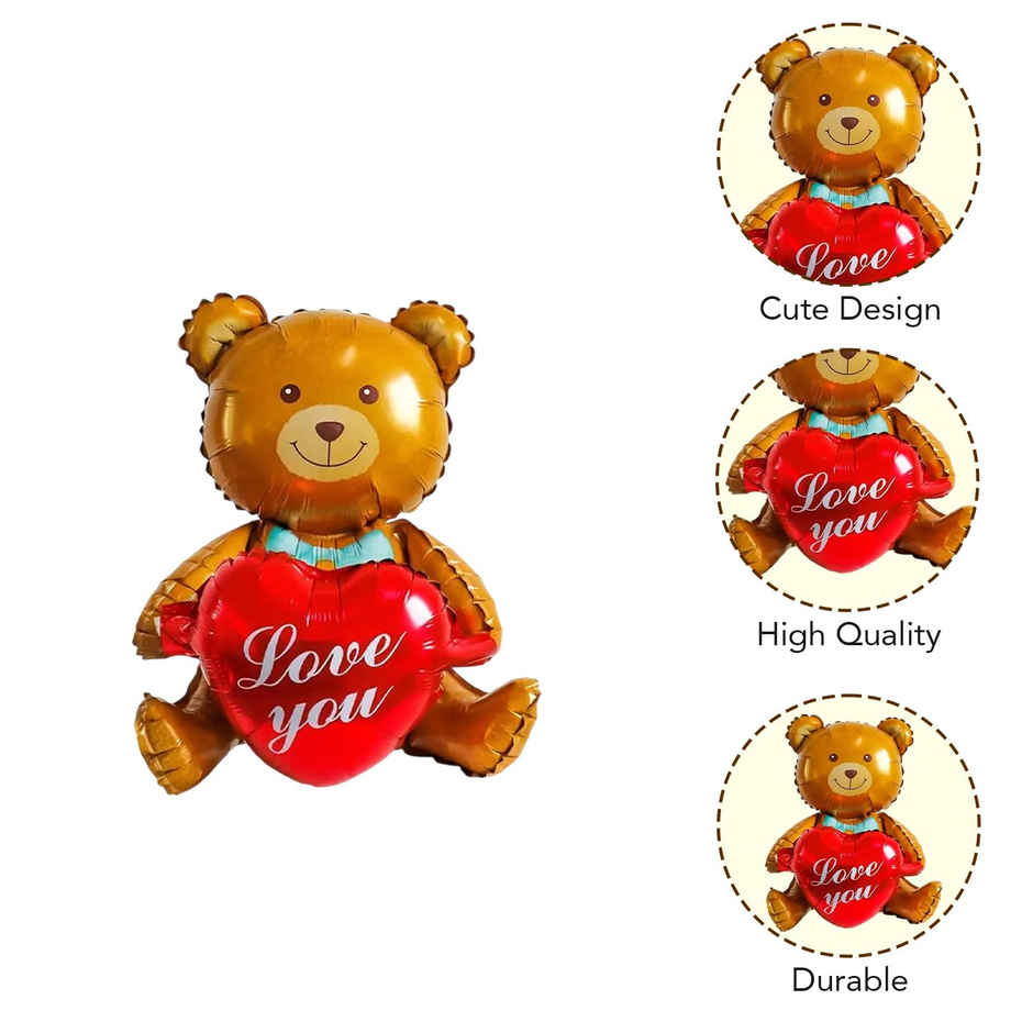 Red Teddy Foil Balloon | Party Propz