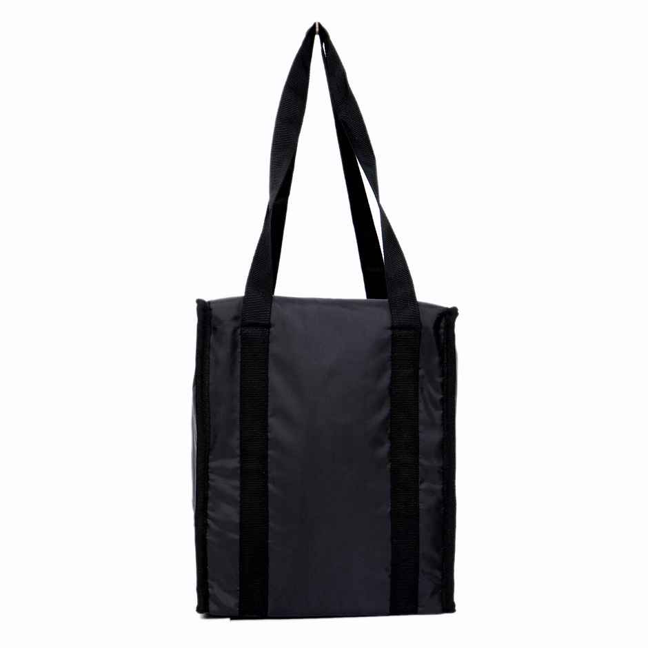 Kuber Industries Large Size Parachute Lunch Bag Suitable for 3 & 4 Compartment (Black)