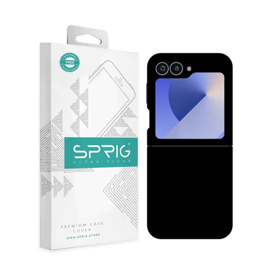 Sprig Back Cover For Samsung Galaxy Z Flip 6 Liquid Silicone Shock Proof Mobile Case | Black