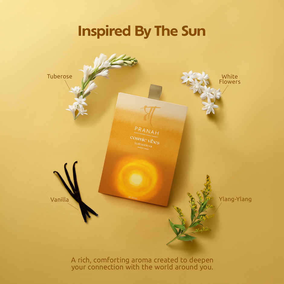 Pranah Cosmic Vibes | Suryakriya | Incense Cones | 25 Cones