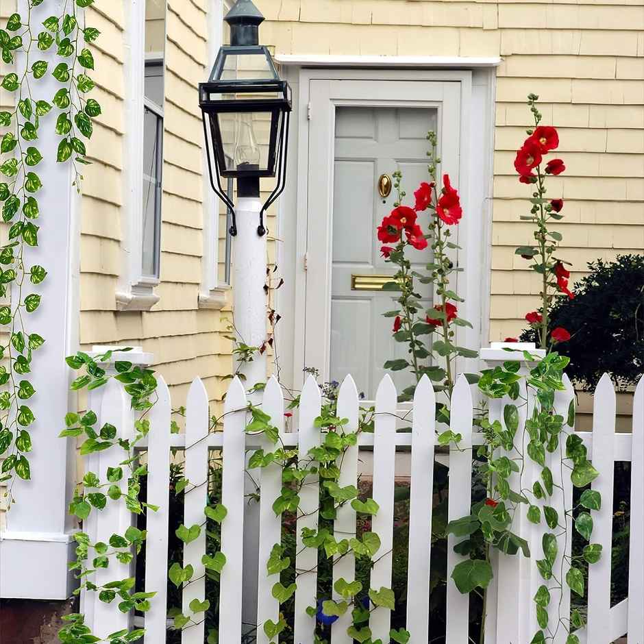 Tied Ribbons Set Of 6 Artificial Money Plant Leaves Creeper Garland (223 Cm)