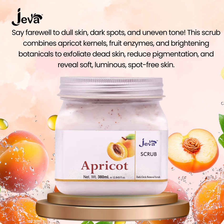 Jeva Apricot Body Scrub | Exfoliating & Dark Spot Reducing Gel for Radiant Skin