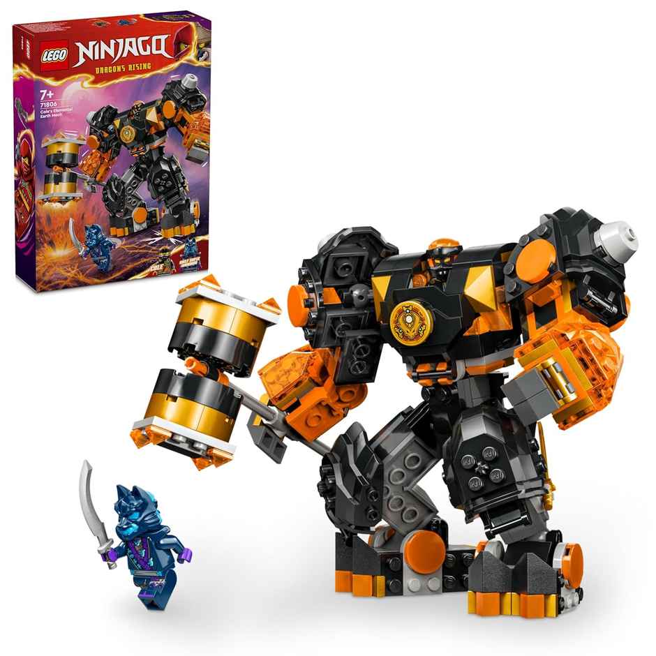 Lego Ninjago Cole’s Elemental Earth Mech Toy (235 Pieces)