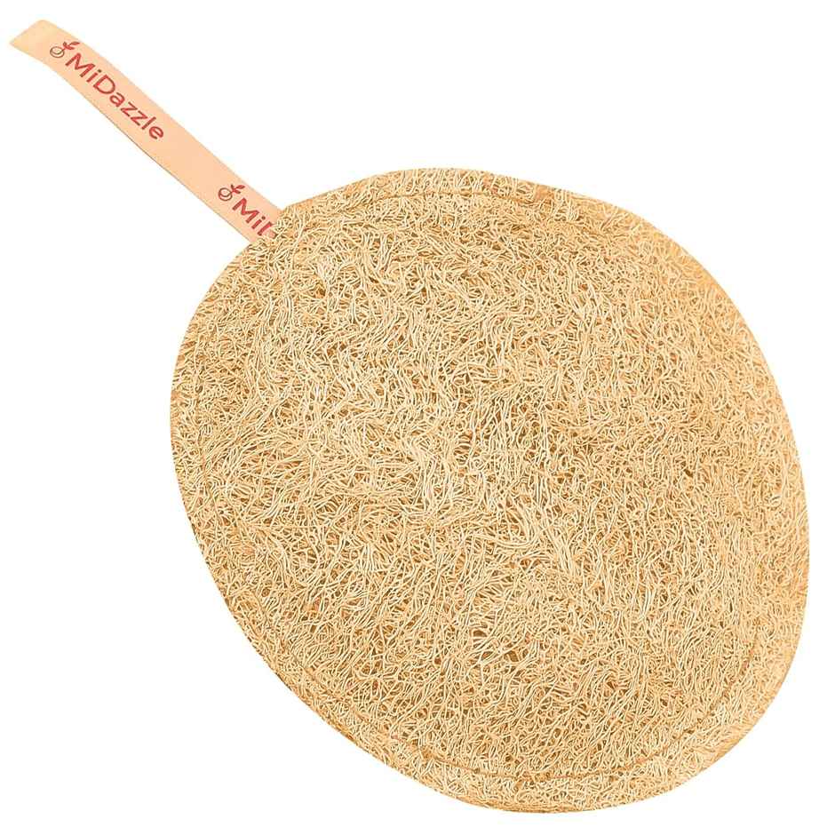 Midazzle 100% Natural Body Scrubber Organic Loofah for Bathing | Round | MIOL6103