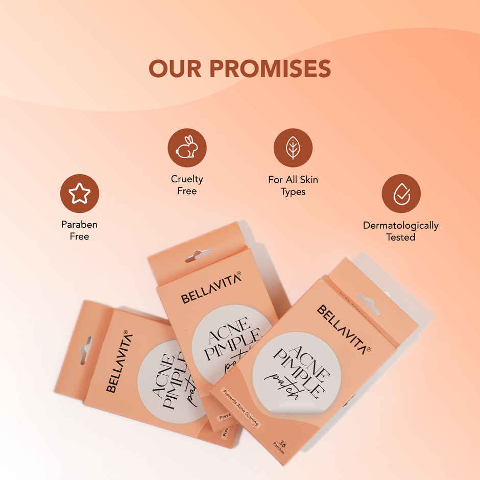 BELLAVITA Acne Patch for Face|Waterproof Patches for Active Acne|Absorbs Pimple Overnigh