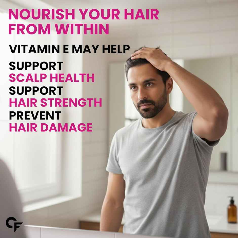 Carbamide Forte 600 mg Vitamin E Capsules for Face and Hair Vitamin E Oil - 60 Capsules