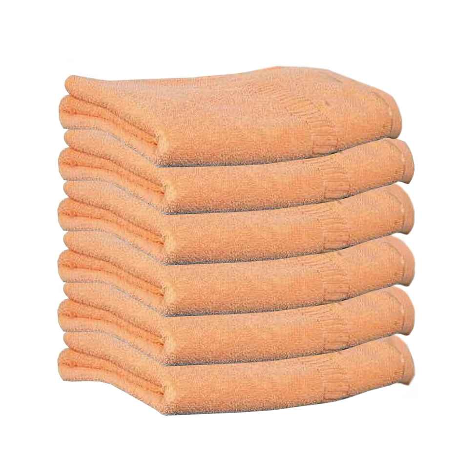 Lushomes Cotton Hand Towels - Orange | Popcorn Weave | 35 x 50 cm | 400 GSM