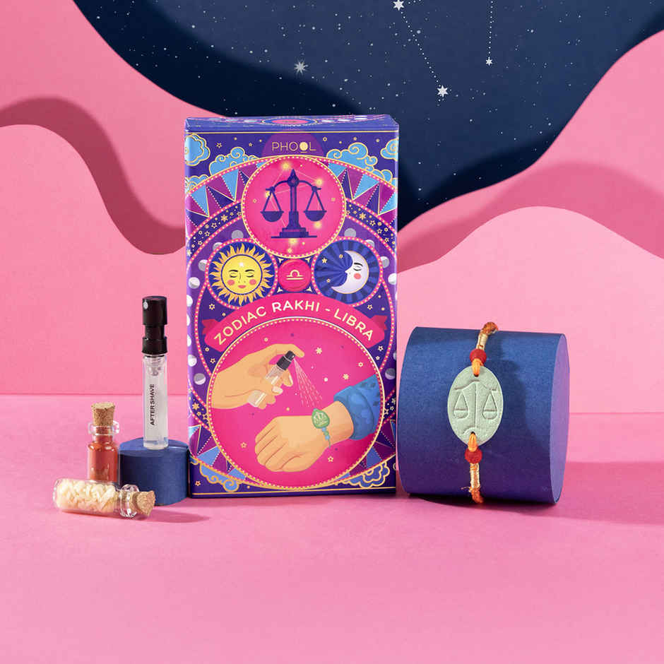 Zodiac Libra Rakhi for Brother (Phool)