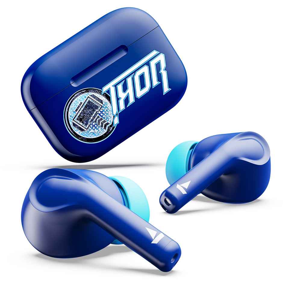 boAt Airdopes 161 Thor Edition TWS Earbuds with 40 HRS Playback, ASAP Charge & IPX5 Rating Bluetooth - Electric Blue