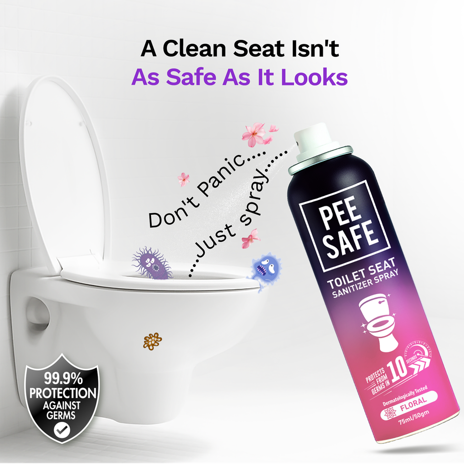 Pee Safe Toilet Seat Sanitizer Spray Floral