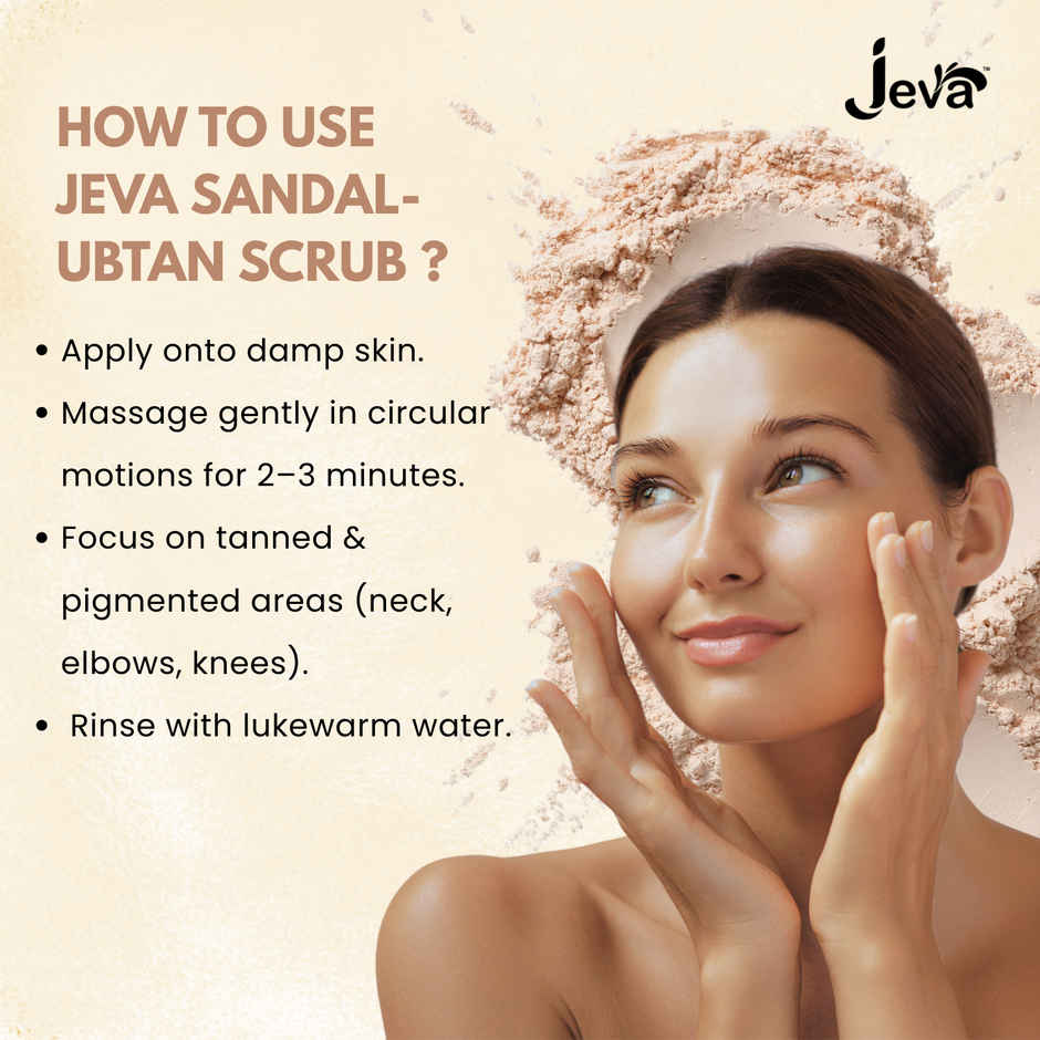 Jeva Sandal Ubtan Scrub with Haldi & Chandan | Natural Glow & Skin Brightening Gel