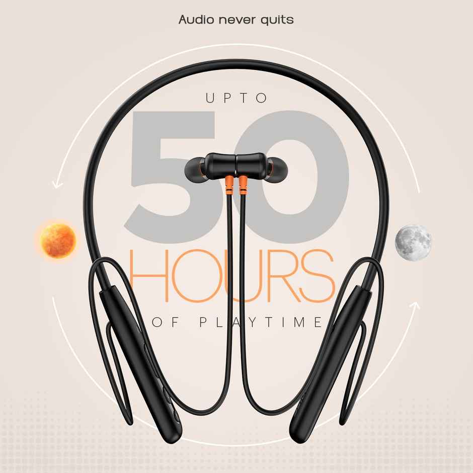 Noise Airwave Bluetooth Wireless Neckband Earphones with Mic - Midnight Blue