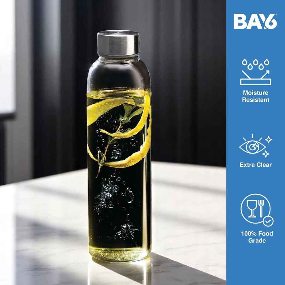 BAY6 Premium Imported Borosilicate Glass Bottle | 700 ml