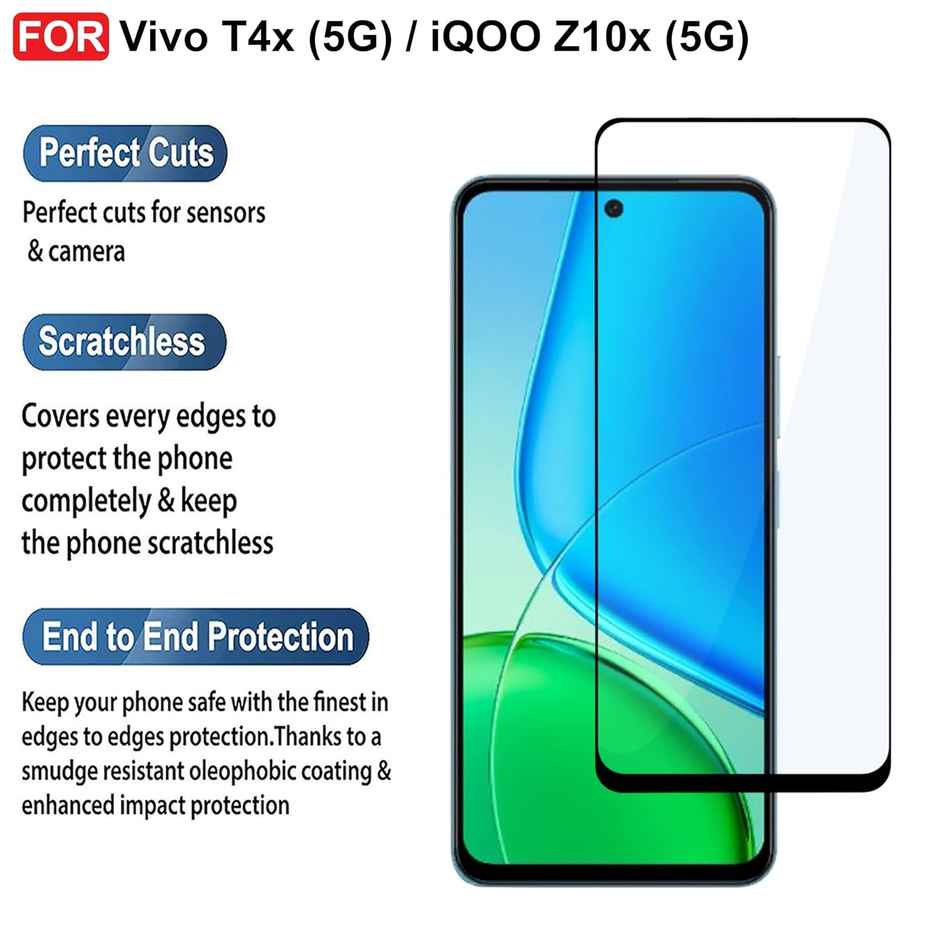 Artistque Tempered Glass for Vivo T3x | Vivo Y58 5G | iQOO Z9X 5G Screen Protector Guard
