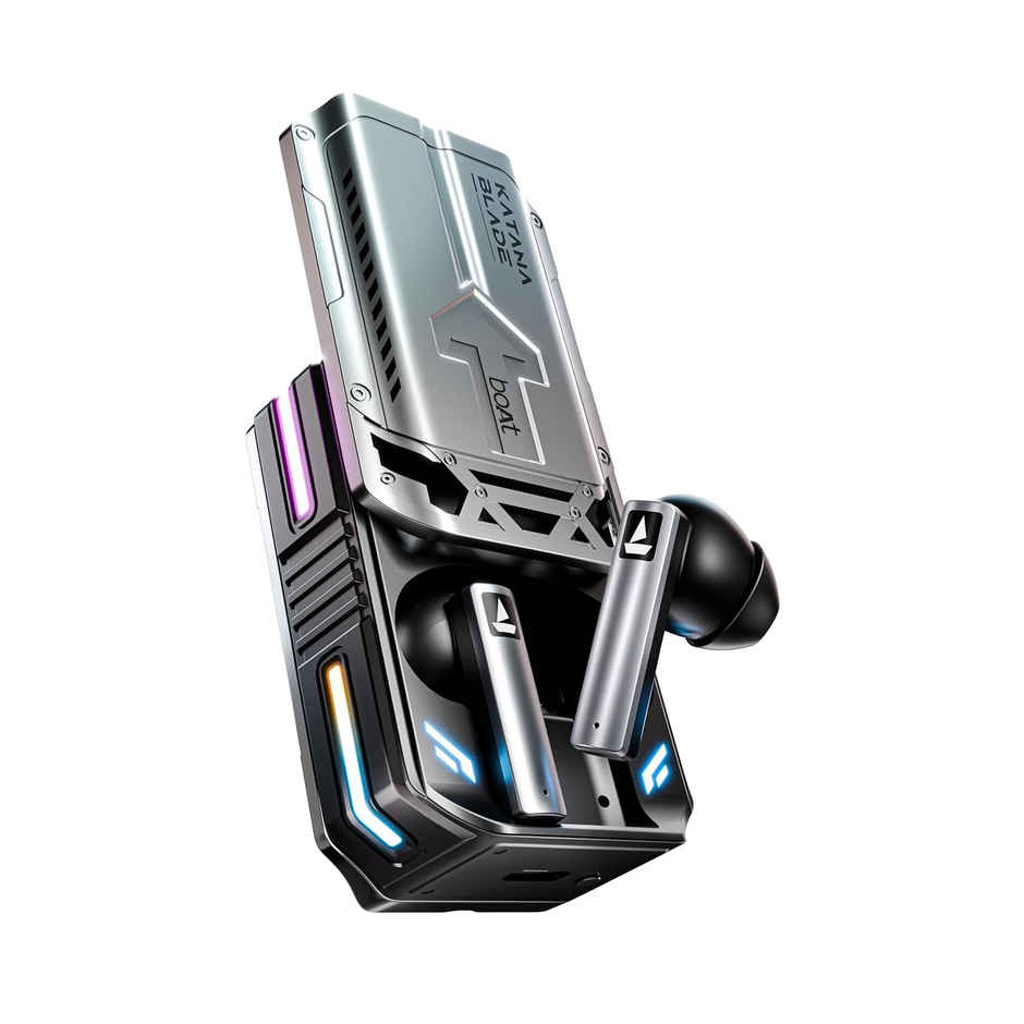 boAt Immortal Katana Blade 2.0 With Beast Mode, Rgb Leds, 70 Hrs Playback, Asap Charge (Grey)