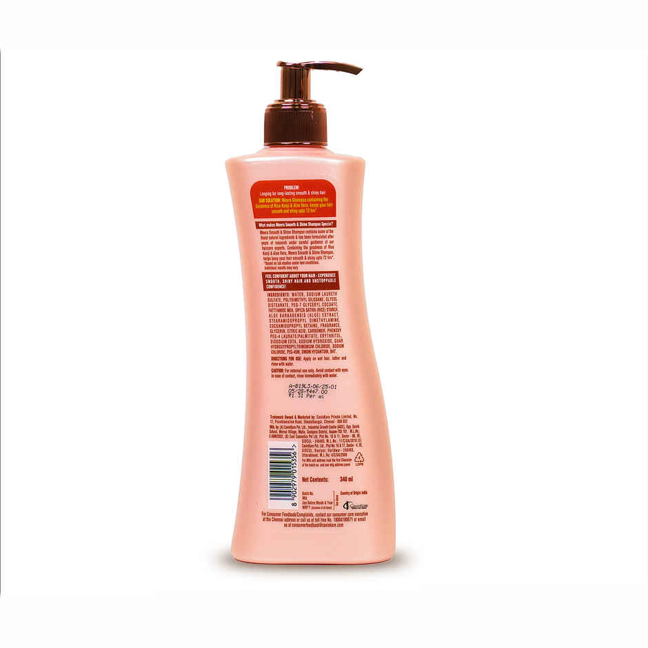 Meera Smooth & Shine Shampoo, Rice Kanji & Aloe Vera, 72H Smooth Hair